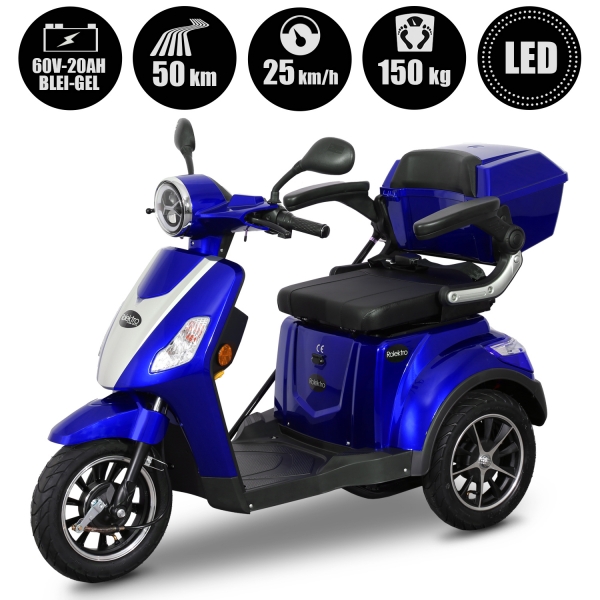 Rolektro E-Trike V.2 blau Reichweite