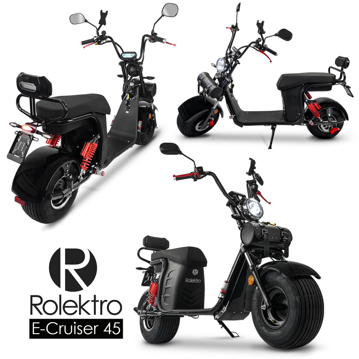 Rolektro E-Cruiser 45 km/h | doppelte Reichweite | 2-Personen | Akku herausnehmbar