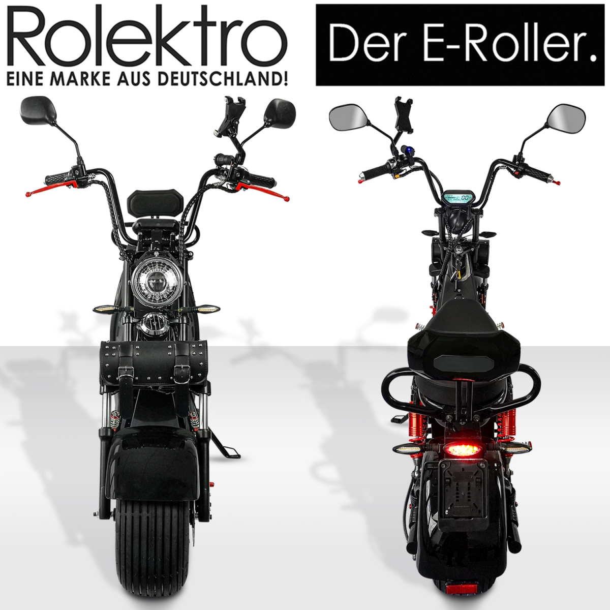 Rolektro E-Cruiser 45 km/h | Lithium-Akku | 2-Personen | Akku herausnehmbar